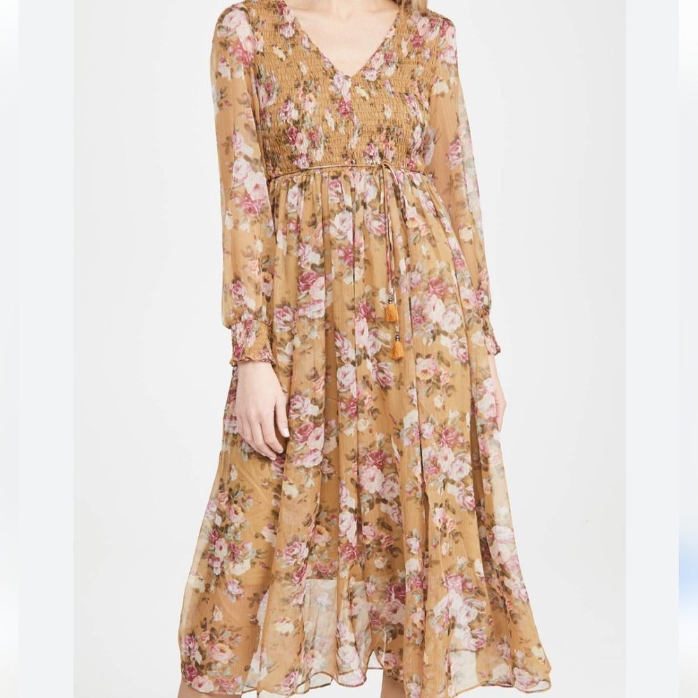 O.P.T Anthropologie Wick Floral Midi Dress Size Small
